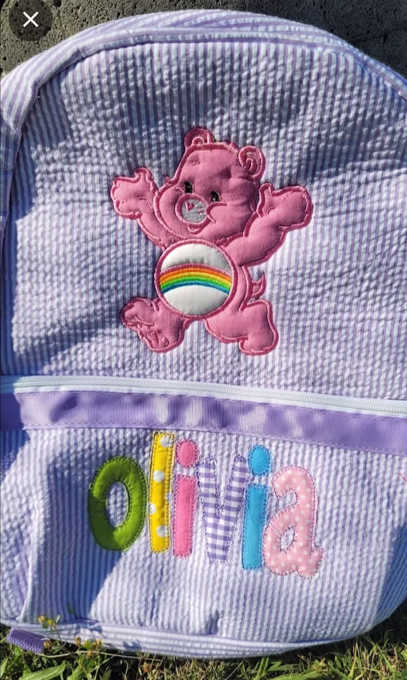 Care Bears Applique Book Bag