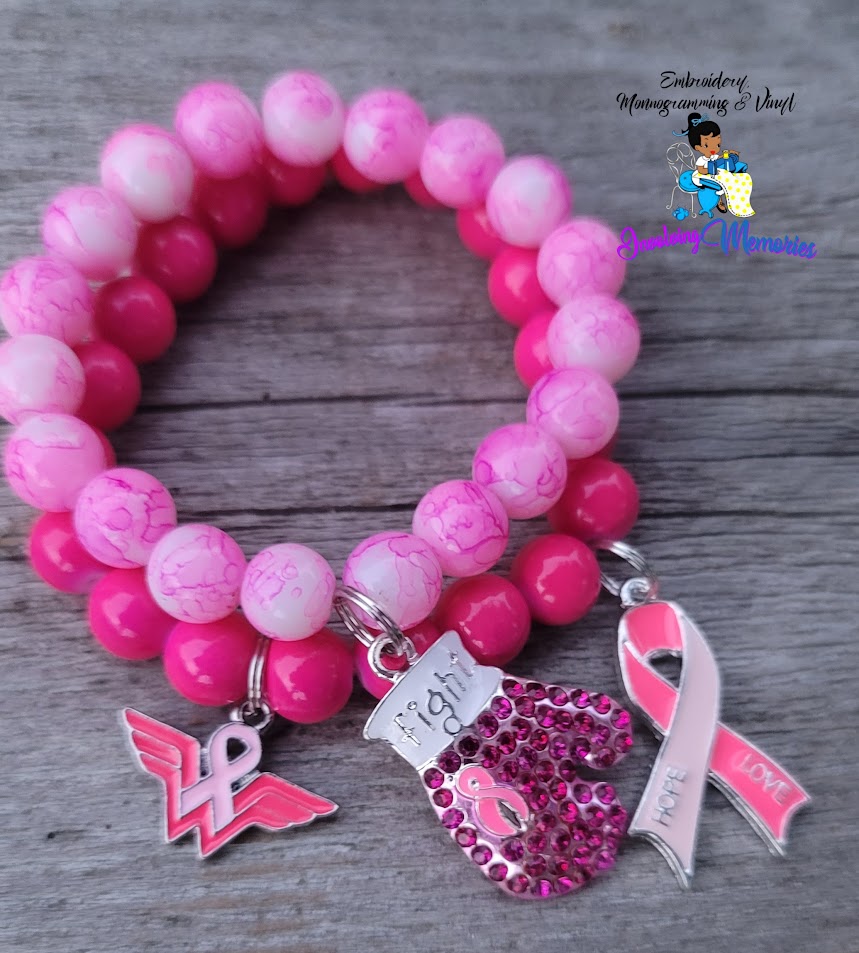 Breast Cancer Charm Bracelet
